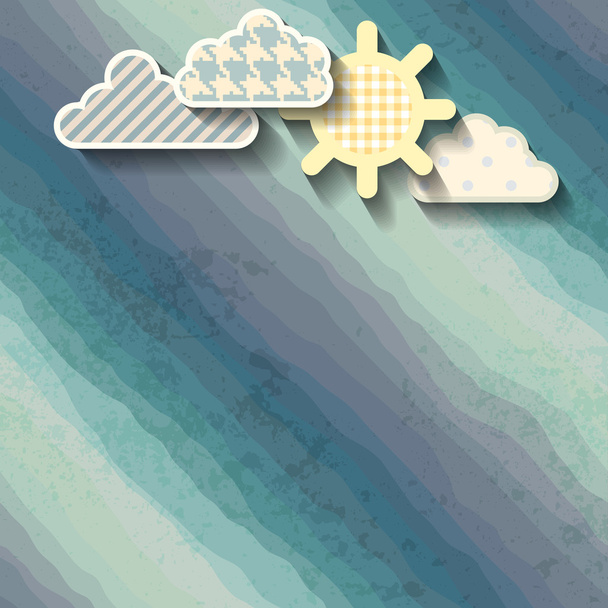 clouds and sun  - Vector, Imagen