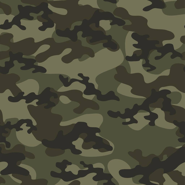 camuflagem militar. impressão sem costura vetorial. camuflagem do exército para roupas ou impressão verde - Vetor, Imagem