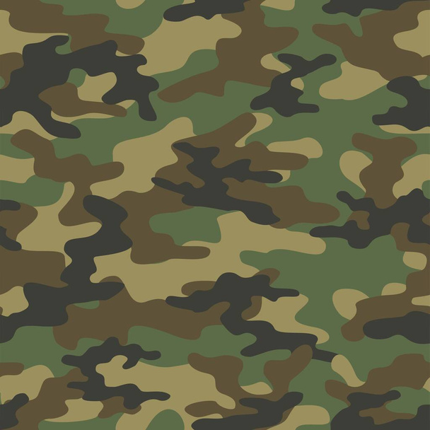 military camouflage green. vector seamless print. army camouflage for clothing or printing - Vector, Image