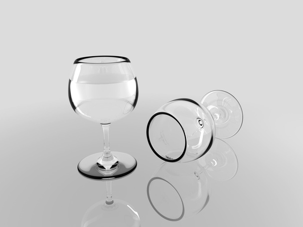 Dois copos vazios
 - Foto, Imagem