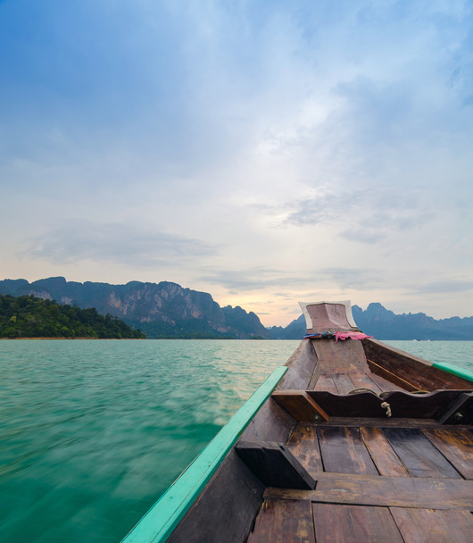 Beautiful mountains and natural attractions on long tail boat in - Photo, Image