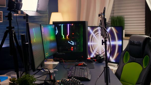 Slide view of streaming home studio - Photo, Image