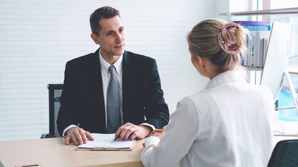 Job seeker in job interview meeting with manager - Fotografie, Obrázek