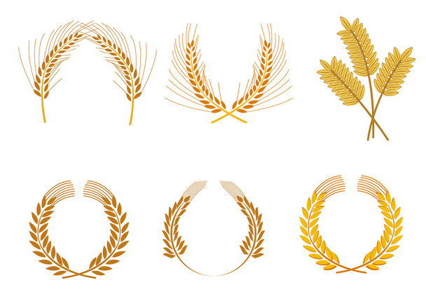 穀物の花輪 - ベクター画像