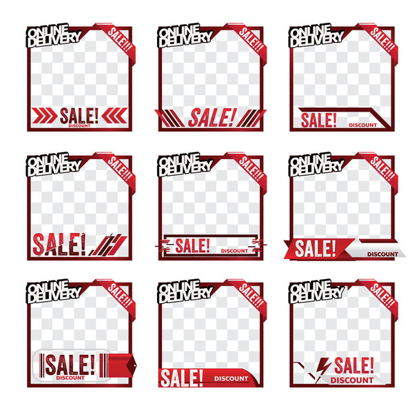 sale product frame promotion tag design for marketing - Vector, Image