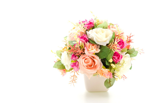 Bouquet flowers isolated on white - Photo, Image