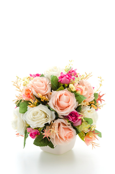 Bouquet flowers isolated on white - Photo, Image