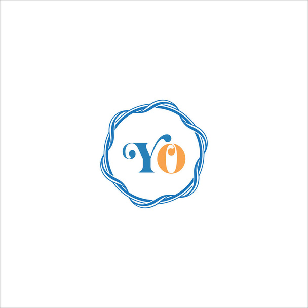 YOユニークな抽象幾何学ロゴデザイン - ベクター画像