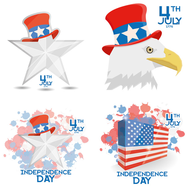 Vector American Independence Day Background Templates Editable - Vektori, kuva