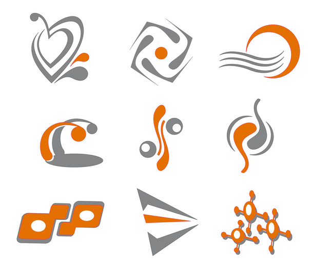 Set di diversi simboli astratti per il design
 - Vettoriali, immagini