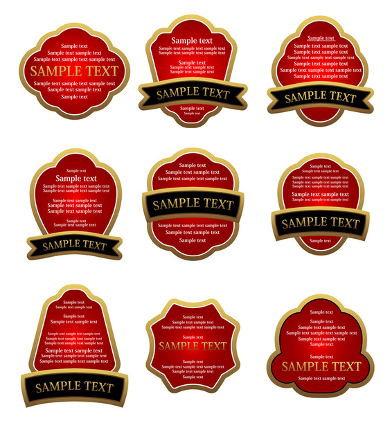 Set of labels for design food and beverages - Vector, Image