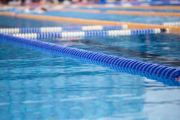 Close up of swim lanes in swimming pool - Photo, Image