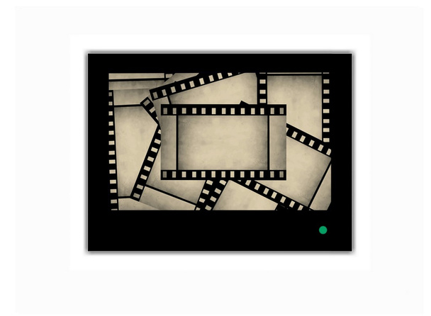 film stroken op abstracte televisiescherm - Foto, afbeelding