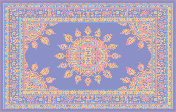 Alfombra de baño y alfombra Boho Style patrón de diseño étnico con textura y efecto angustiado - Foto, imagen