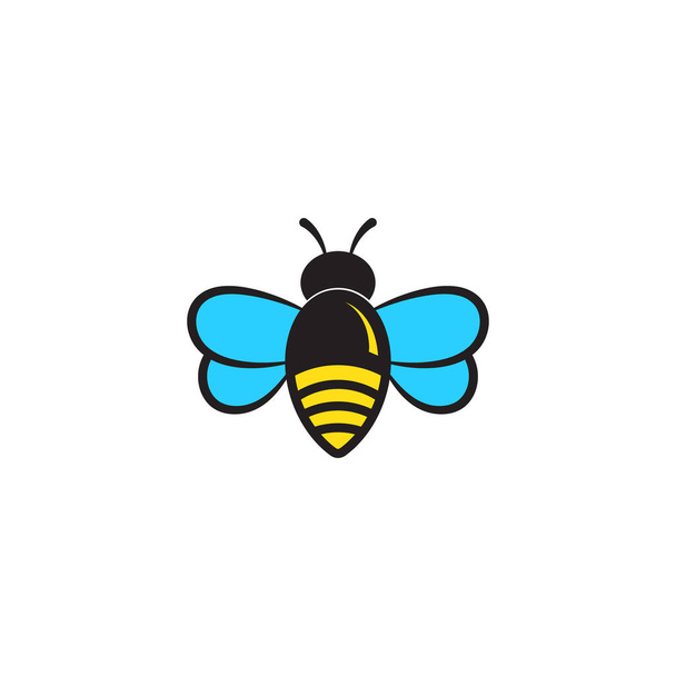 Beyaz arkaplanda arı simgesi - Vektör, Görsel