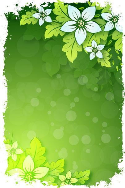 Grungy Floral Background - Vector, imagen