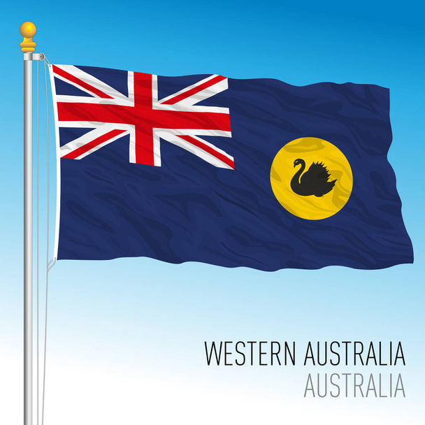 Флаг Западной Австралии, штат и территория, Австралия, океаническая страна, векторная иллюстрация - Вектор,изображение
