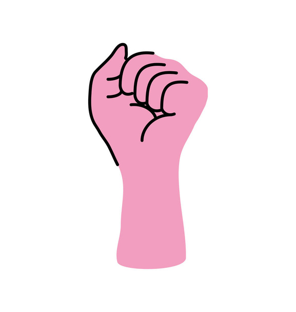 verhoogd handprotest - Vector, afbeelding