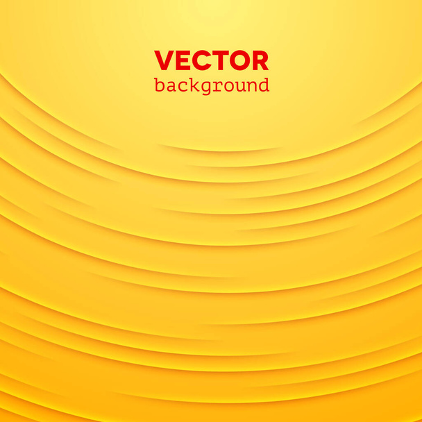 Abstract vector background with yellow cut paper layers - ベクター画像