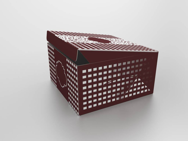 製品パッケージテンプレート3Dレンダリング - 写真・画像