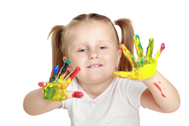 Child painting - Photo, Image