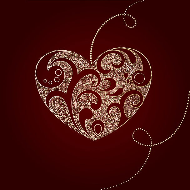 Background with heart by valentine's day - Vettoriali, immagini