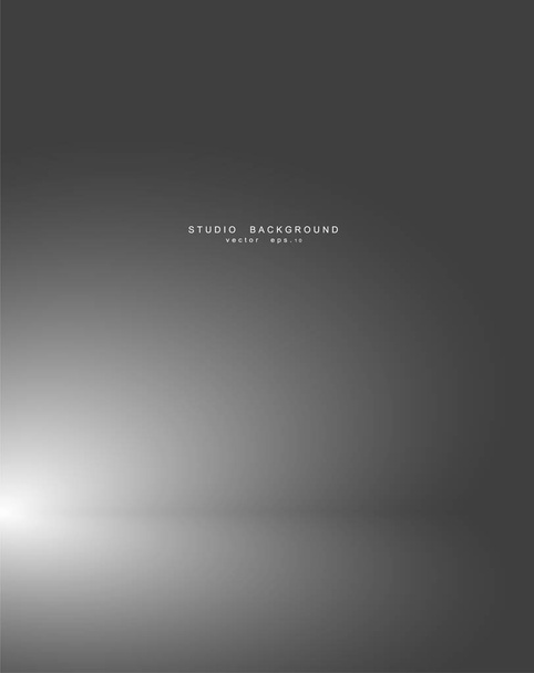 Prázdné bílé šedé gradient studio pokoj pozadí. pozadí světelný interiér s copyspace pro váš kreativní projekt, Vektorová ilustrace EPS 10 - Vektor, obrázek