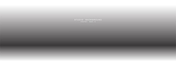 Leere weiße graue Farbverlauf Studio-Raum Hintergrund. Hintergrundbeleuchtung Innenraum mit Kopierraum für Ihr kreatives Projekt, Vector Illustration EPS 10 - Vektor, Bild
