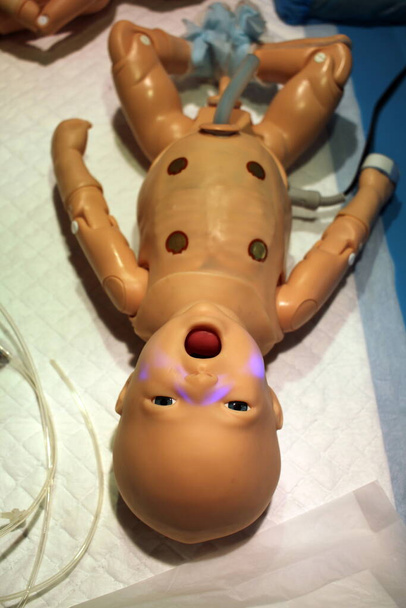 novorozená zdravotnická figurína pro školení budoucích lékařů - Fotografie, Obrázek