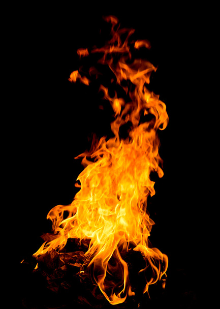 Orange fire flames - Фото, изображение