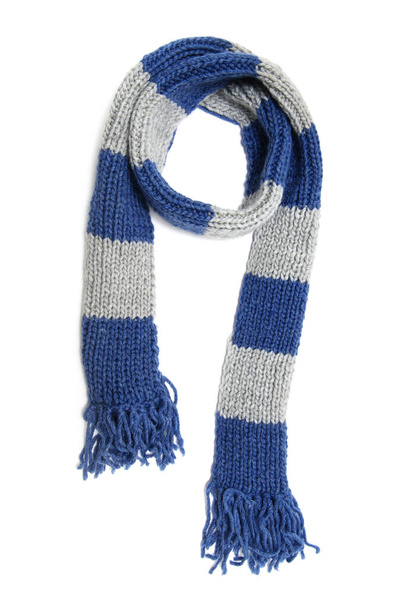 Knitted scarf on a white background. - Photo, Image