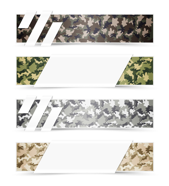 Camouflage Web Banners - Vector, Image