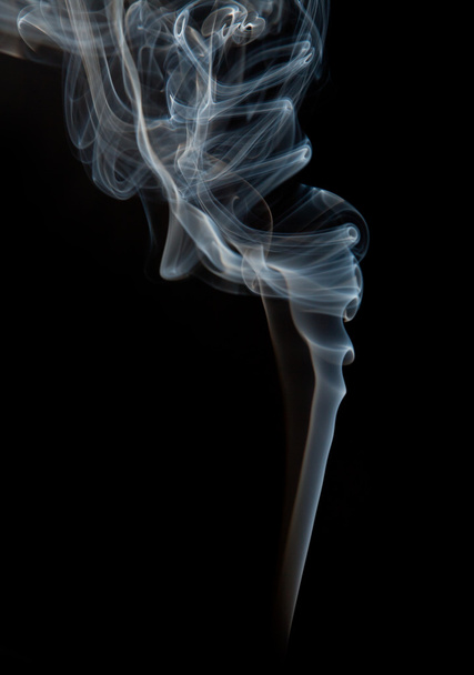 Tobacco smoke. On black background. - Photo, Image