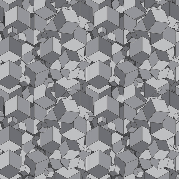 抽象的なグランジシームレスな背景。立方体のノイズ構造。ベクトル画像 - ベクター画像