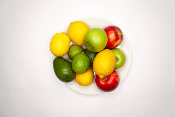 Vegetables and Fruits on white background - Fotoğraf, Görsel