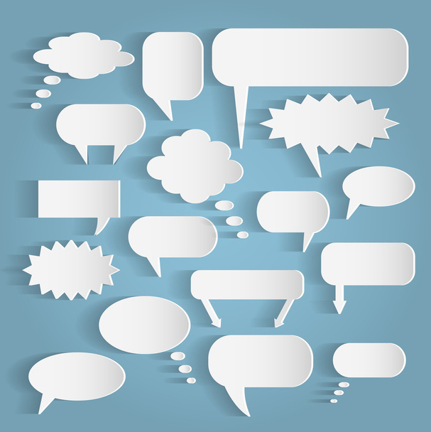 Paper Chat Bubbles Illustration - Vector, afbeelding