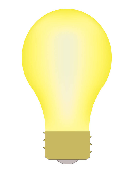 A graphic illustration of an Electric light bulb for use as an icon, logo or web decoration - Photo, Image