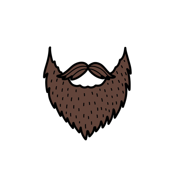icône barbe doodle, illustration vectorielle - Vecteur, image