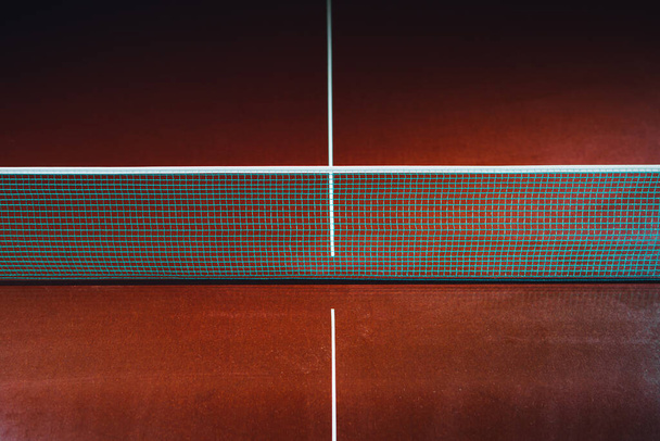 τραπέζι τένις μπλε δίχτυ, close-up άποψη - Φωτογραφία, εικόνα