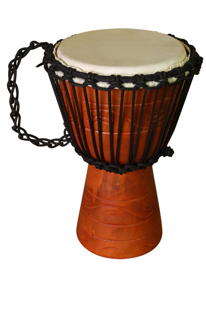 The image of ethnic african drum under the white background - Fotografie, Obrázek