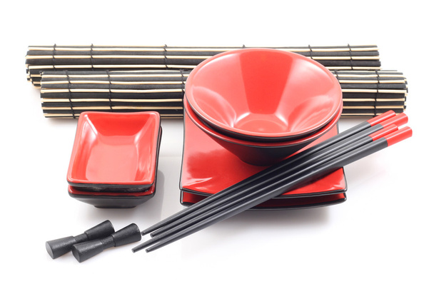 Chinese kitchen utensils isolated on white - Fotó, kép