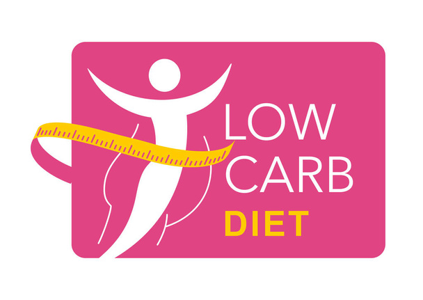 Banner de dieta baja en carbohidratos o plantilla de folleto - Vector, Imagen
