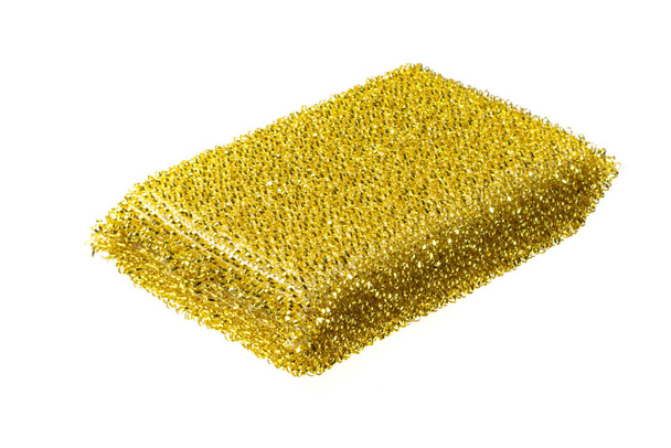steel sponge for dishwashing on a white isolated background - Photo, Image