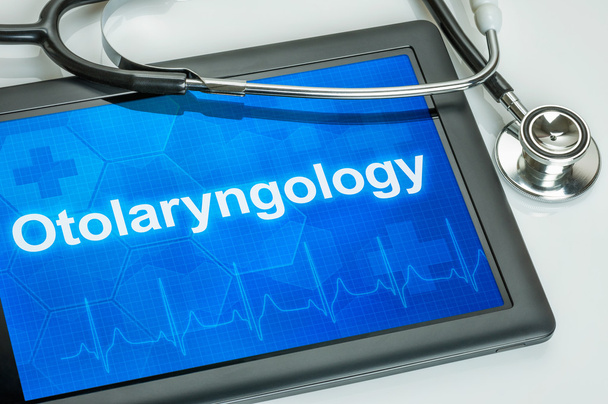 Tablet with the medical specialty Otolaryngology on the display - Photo, Image