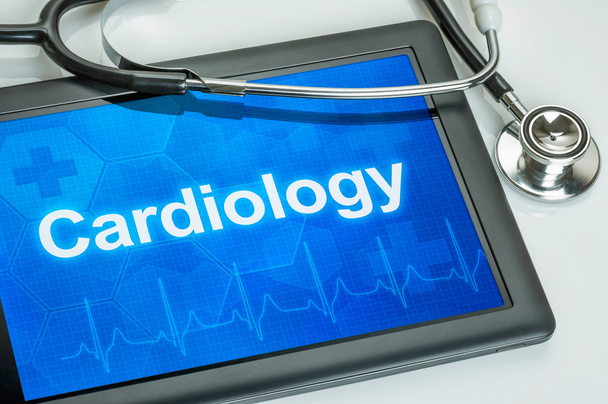 Tableta con la especialidad médica Cardiología en la pantalla
 - Foto, imagen