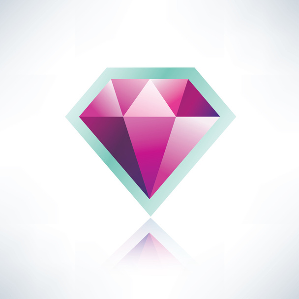 Icono de diamante - Vector, Imagen