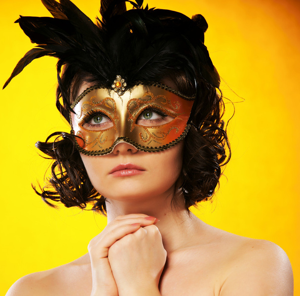 The sexy girl in a mask - Foto, Imagen