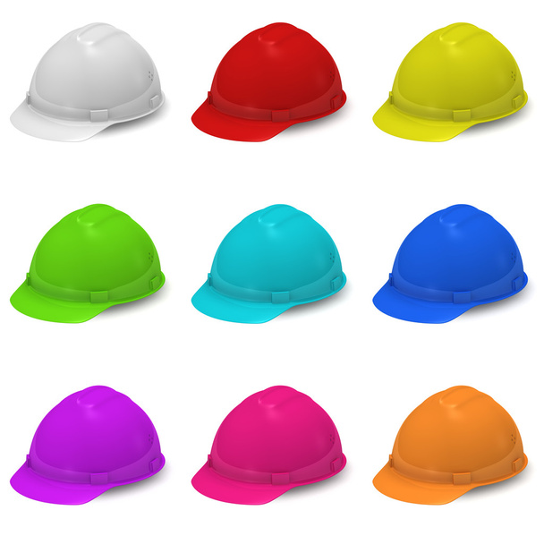 Colección de cascos multicolores
 - Foto, Imagen