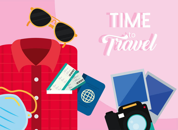 Time to travel icons - Vector, Image