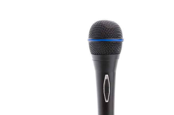 micrófono aislado en blanco - Foto, imagen
